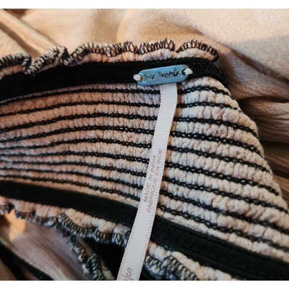 Free People Cream Backless Dress with Black Accents Size S - Picture 7 of 7